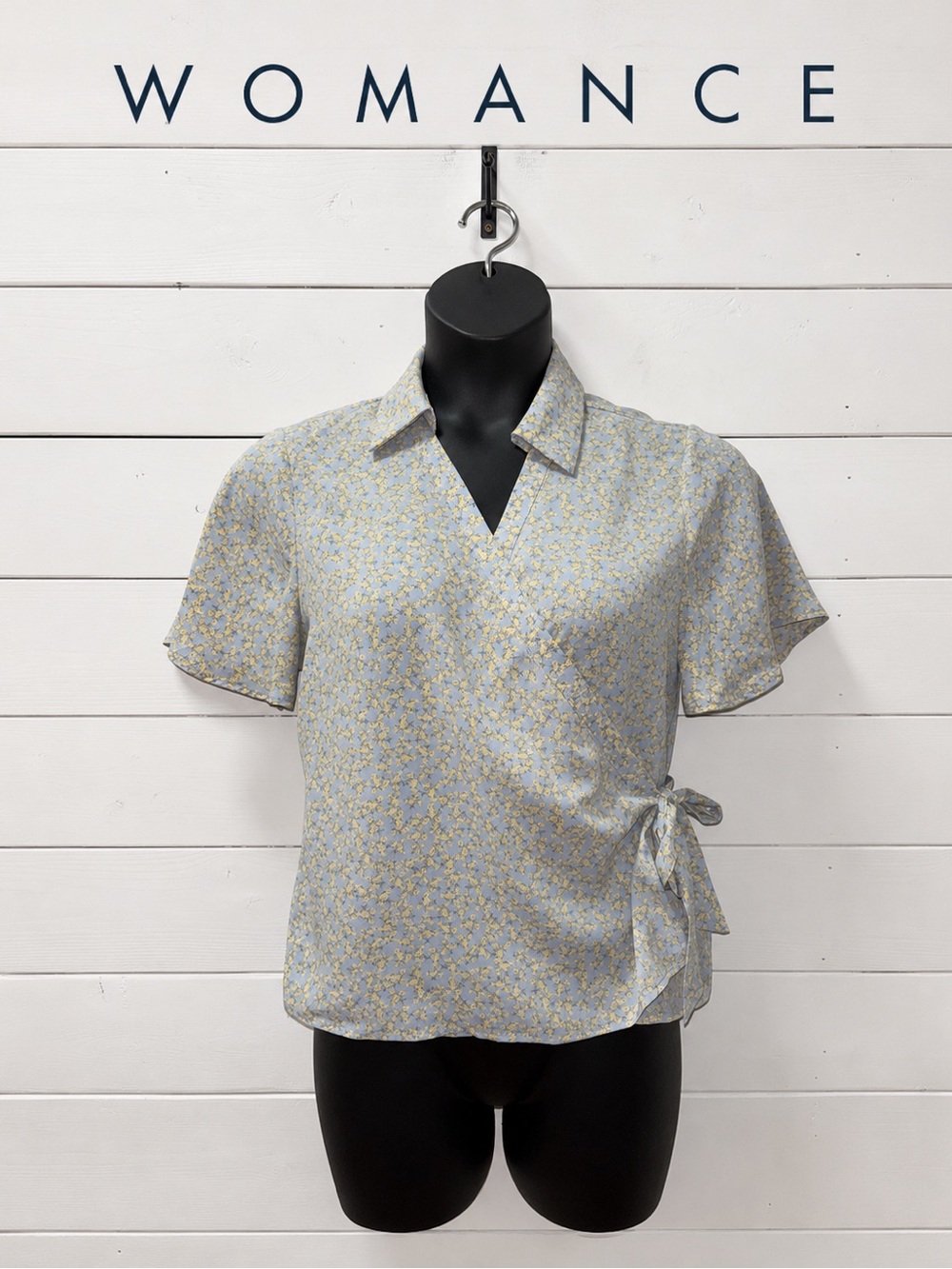 Womance Floral Wrap Blouse – Size L